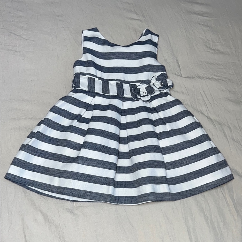 Mayoral Blue and White Sleeveless A-line Sundress - Picture 1 of 9